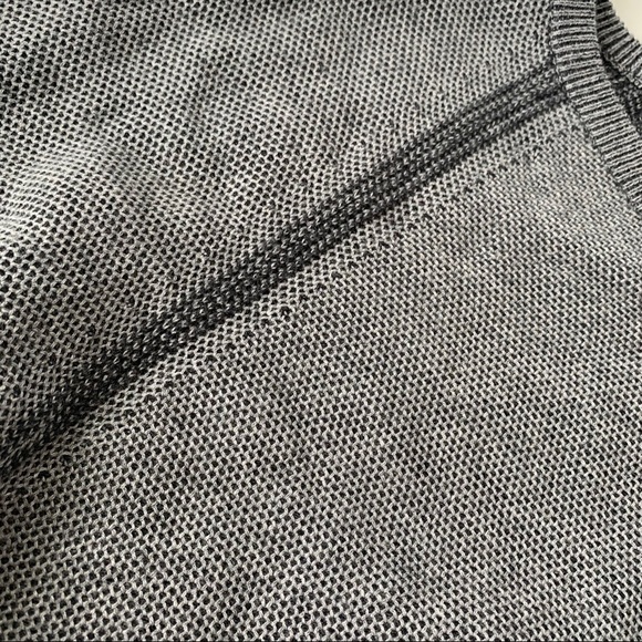 NWT Tailor Vintage Reversible V-Neck Sweater XL Gray 100% Cotton Waffle Knit - Picture 10 of 14